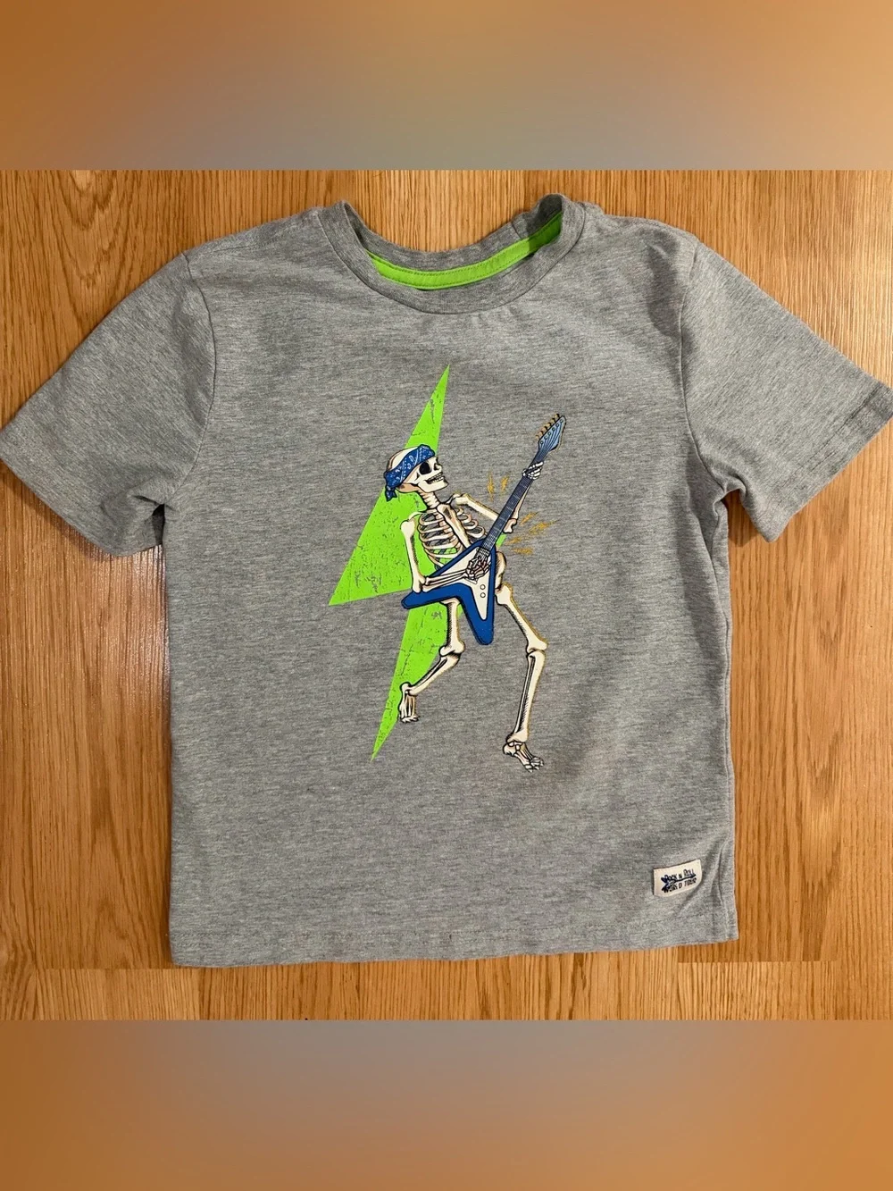 Tommy Bahama Skeleton Flying V Guitar Rock N Roll T-Shirt Kids 5T 6